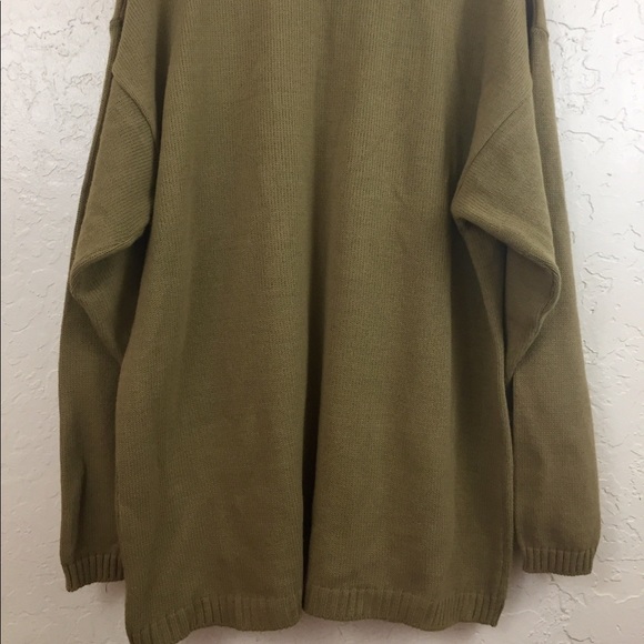 NWOT 90s Vintage Green Oversized Sweater Dress - Picture 2 of 3